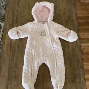 Little me Light pink snowsuit